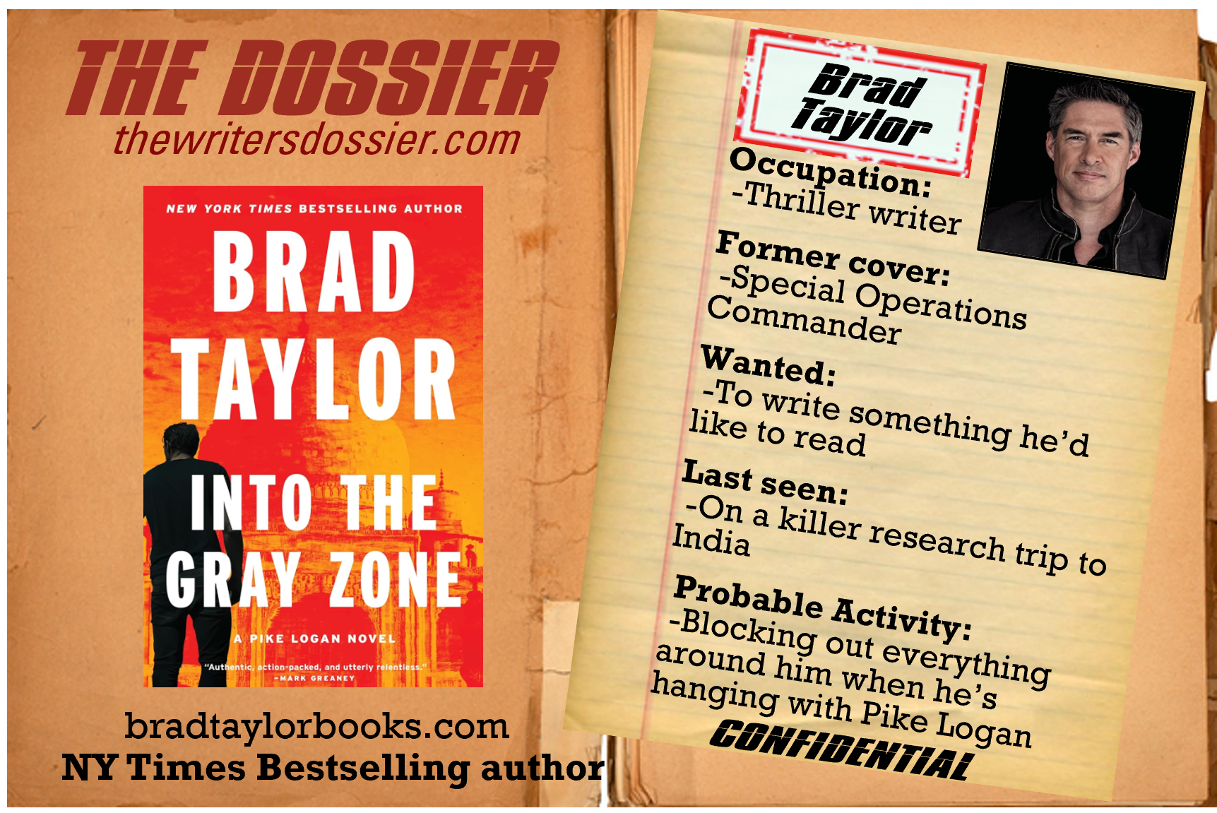Secrets are revealed in the Brad Taylor writer’s Dossier